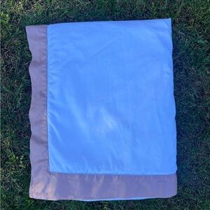 Ralph Lauren Cotton Sateen Border Twin Size Classic Duvet Cover White Blush GUC